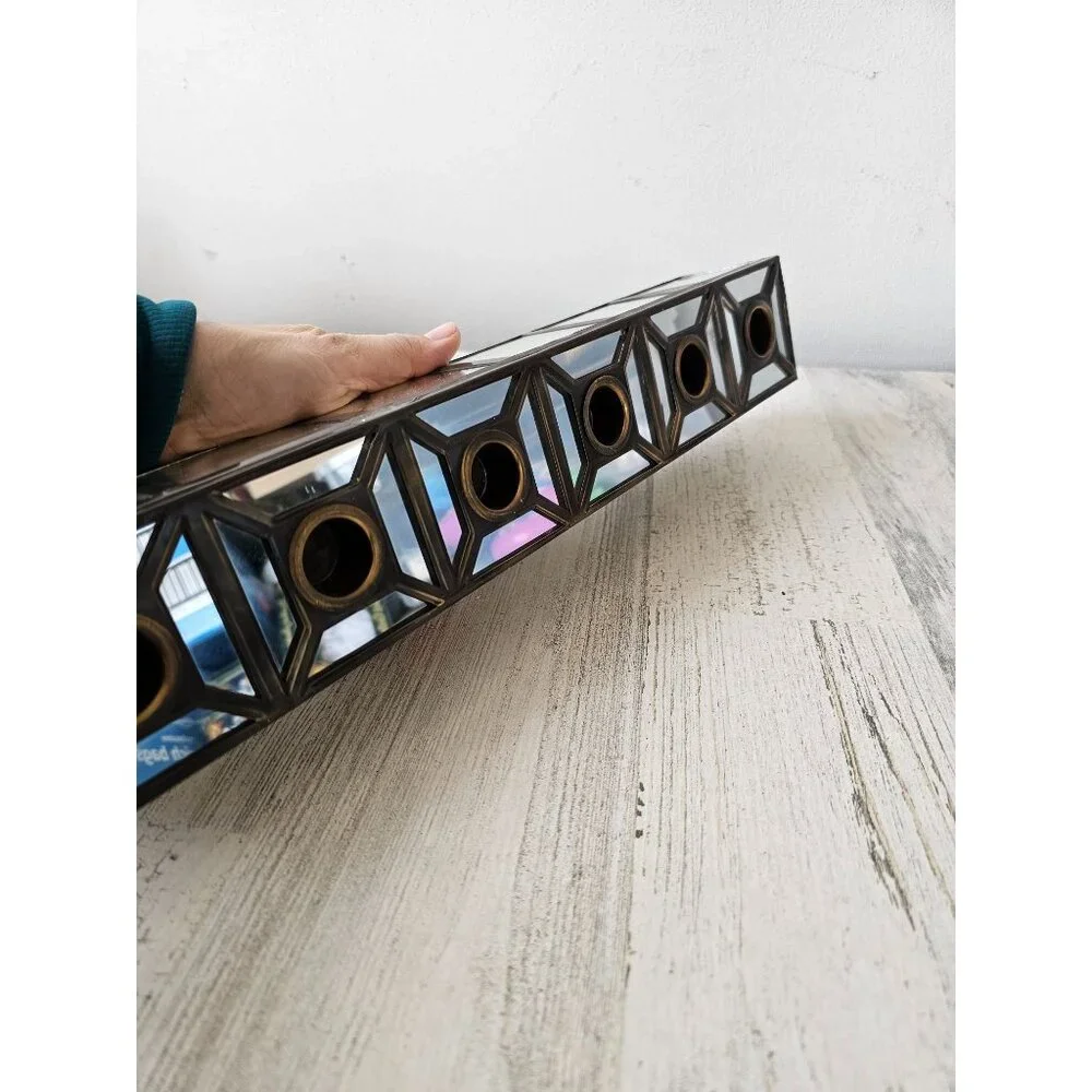 Pier 1 reversible candle holder tea light tapers mirror Xmas decor home‎ unique